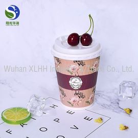14oz Dampproof Embossed Paper Cups Sturdy For Space Saving Storage